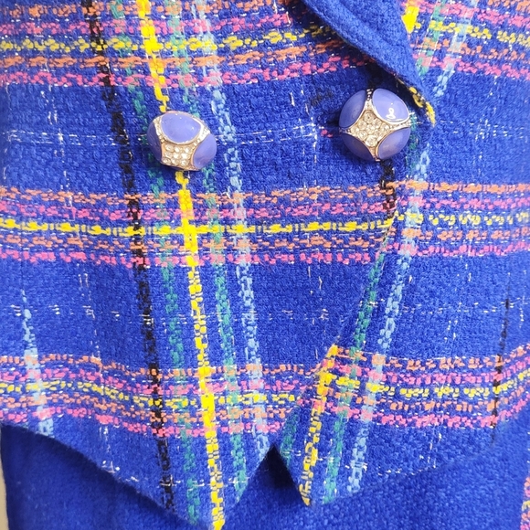 Vintage Sams- 100% Wool Cropped Blazer and Skirt Set - Picture 4 of 6